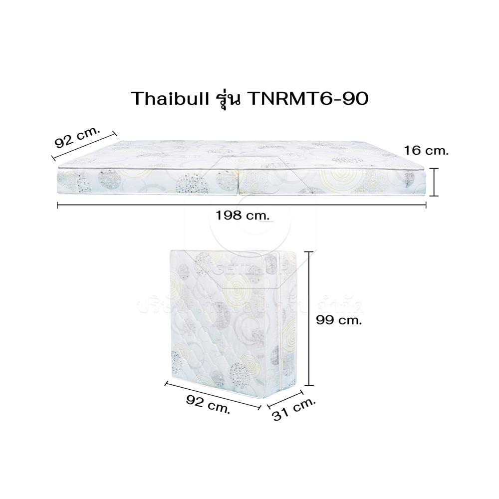 ที่นอนโฟม 92X198X16CM THAIBULL รุ่น TNRMT6-90