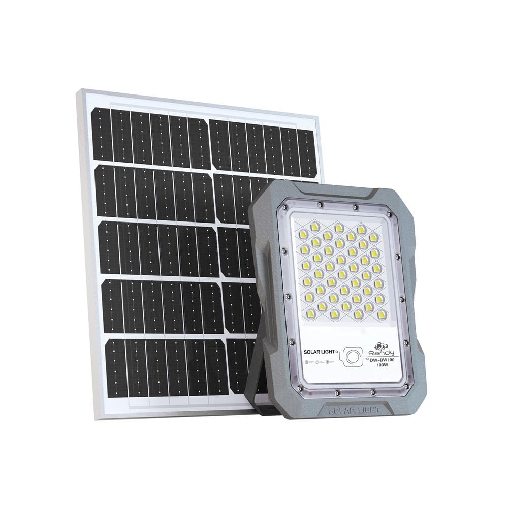 สปอตไลท์ SOLAR RANDY DW-BW 100 วัตต์ COOL WHITE สีเทา