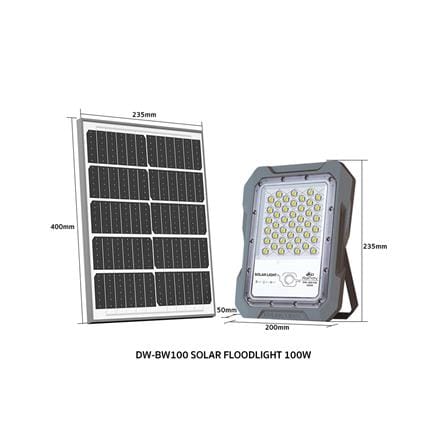 สปอตไลท์ SOLAR RANDY DW-BW 100 วัตต์ COOL WHITE สีเทา_14