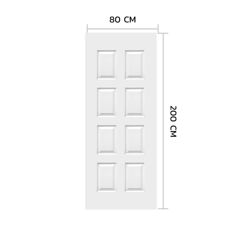 ประตูภายใน HDF ไม่เจาะลูกบิด METRO 801 พลอยไพลิน 80x200 ซม. สีรองพื้น