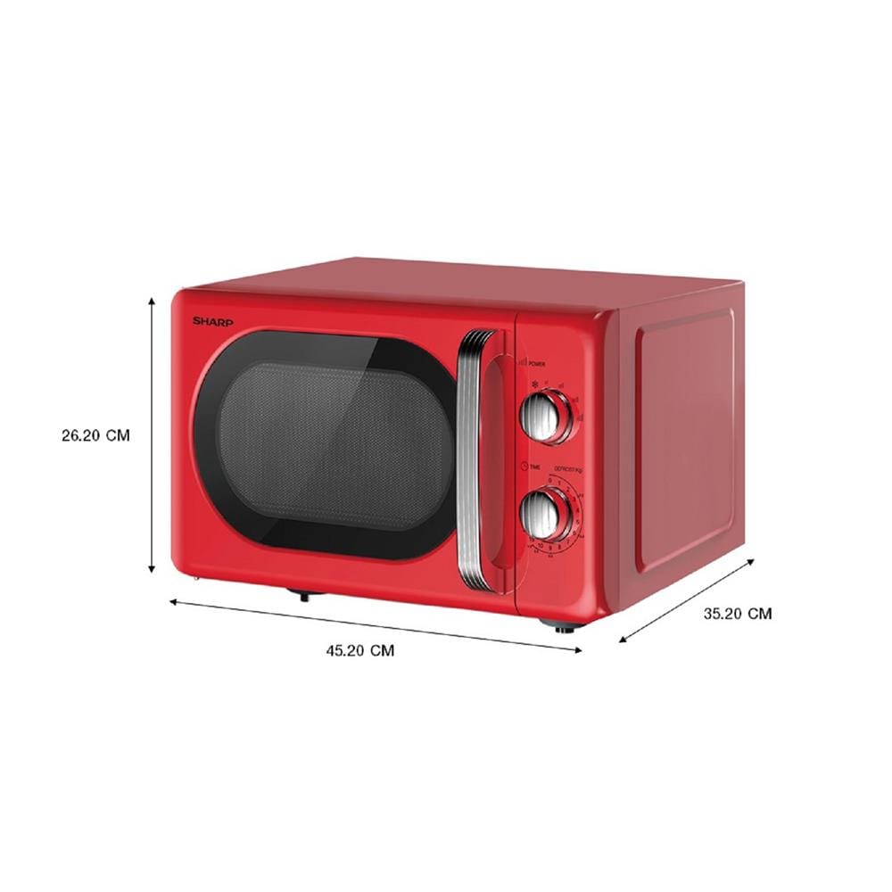 ไมโครเวฟ SHARP R-220EF 20 ลิตร สีแดง