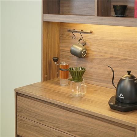 ตู้โชว์ HARV SIDAMO 90 ซม. สีไม้เข้มธรรมชาติ_8