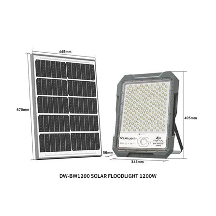 สปอตไลท์ SOLAR RANDY DW-BW 1,200 วัตต์ COOL WHITE สีเทา_14