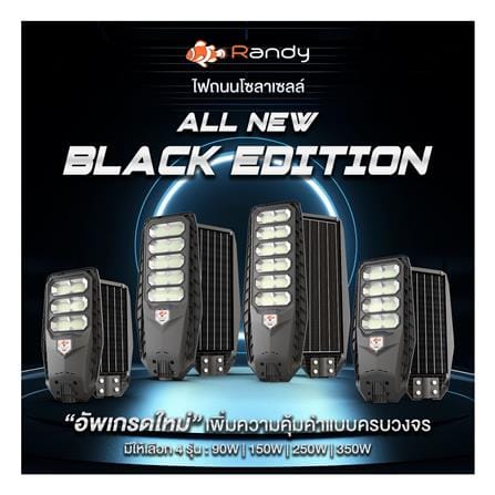 ไฟถนน SOLAR RANDY DW-LH9090 90 วัตต์ DAYLIGHT สีดำ_11