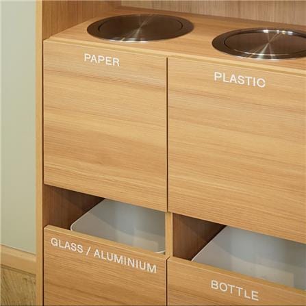 ตู้แยกขยะ 5 ช่อง HARV ZERO WASTE 90 ซม. สีครีม_6