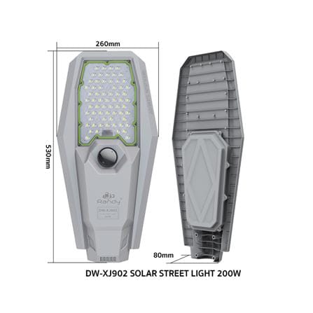 ไฟถนน SOLAR RANDY DW-XJ-902 200 วัตต์ DAYLIGHT สีเทา_18