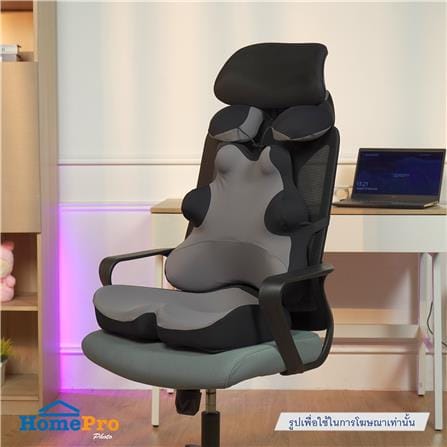 เบาะรองหลัง HOME LIVING STYLE FROST-H 16x16.5 นิ้ว สีดำ/เทา_10