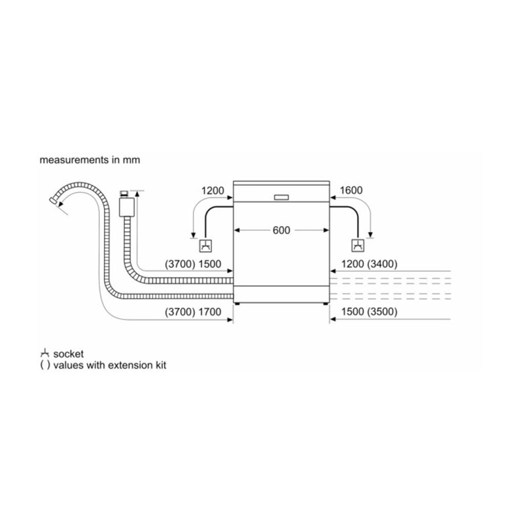 เครื่องล้างจานฝัง BOSCH SMI4EVS08E