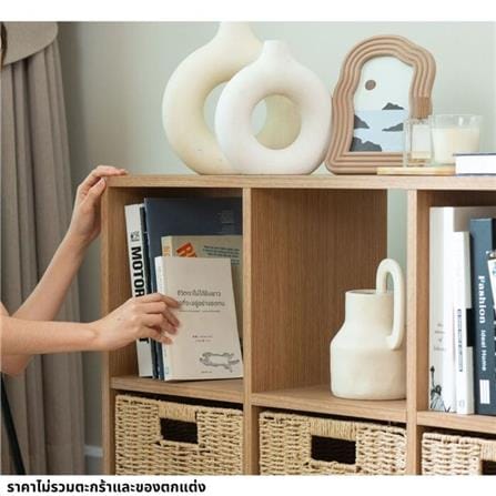 ชั้นวางของโล่ง 6 ช่อง KONCEP TOMO19238912 94 ซม. สีแคชชูโอ๊ค_5