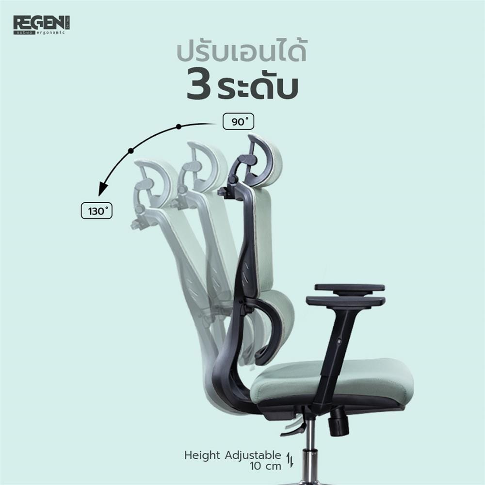 เก้าอี้สุขภาพ NUBWO NXRG05 สีดำ