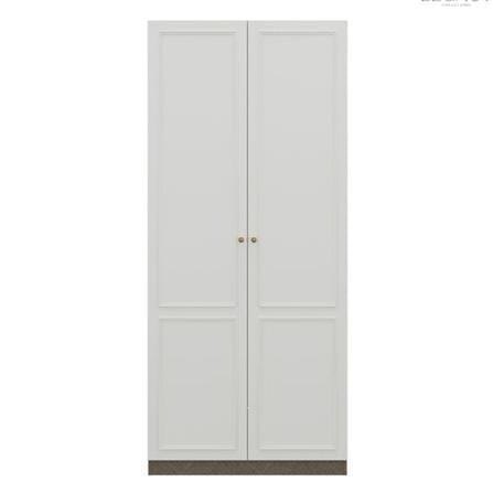 ตู้เสื้อผ้า 2 บานเปิด SB BUILT IN WARDROBE PLUS 59062852 100 ซม. สีขาว_0