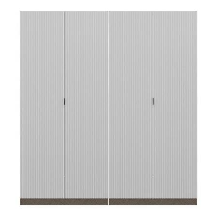 ตู้เสื้อผ้า 4 บานเปิด SB BUILT IN WARDROBE PLUS 59063234 200 ซม. สีเทา_0