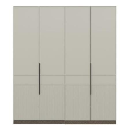 ตู้เสื้อผ้า 4 บานเปิด SB BUILT IN WARDROBE PLUS 59062863 200 ซม. สีเทา_0