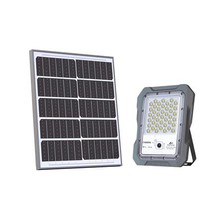 สปอตไลท์ SOLAR RANDY DW-BWC 100 วัตต์ COOL WHITE สีเทา พร้อมกล้อง CCTV_0