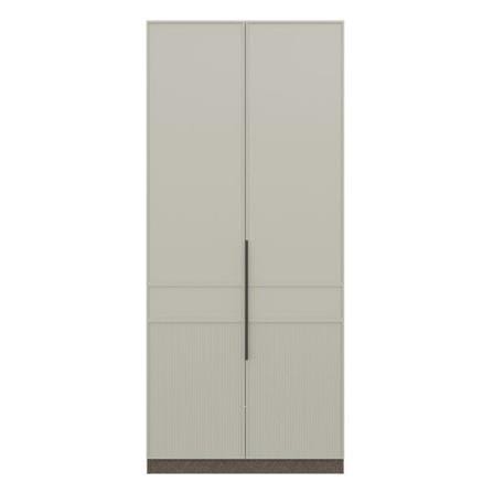 ตู้เสื้อผ้า 2 บานเปิด SB BUILT IN WARDROBE PLUS 59062860 100 ซม. สีเทา_0