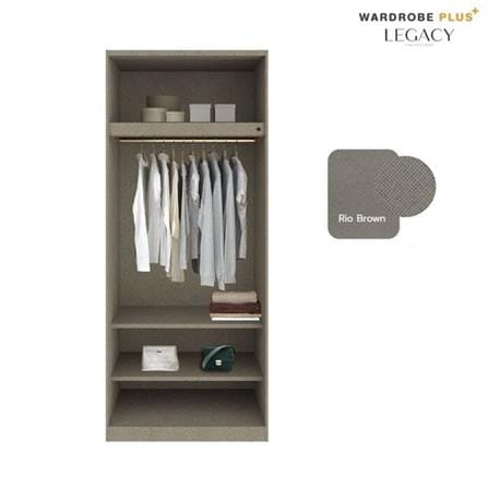 ตู้เสื้อผ้า 2 บานเปิด SB BUILT IN WARDROBE PLUS 59062860 100 ซม. สีเทา_1