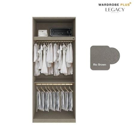 ตู้เสื้อผ้า 2 บานเปิด SB BUILT IN WARDROBE PLUS 59062861 100 ซม. สีเทา_1