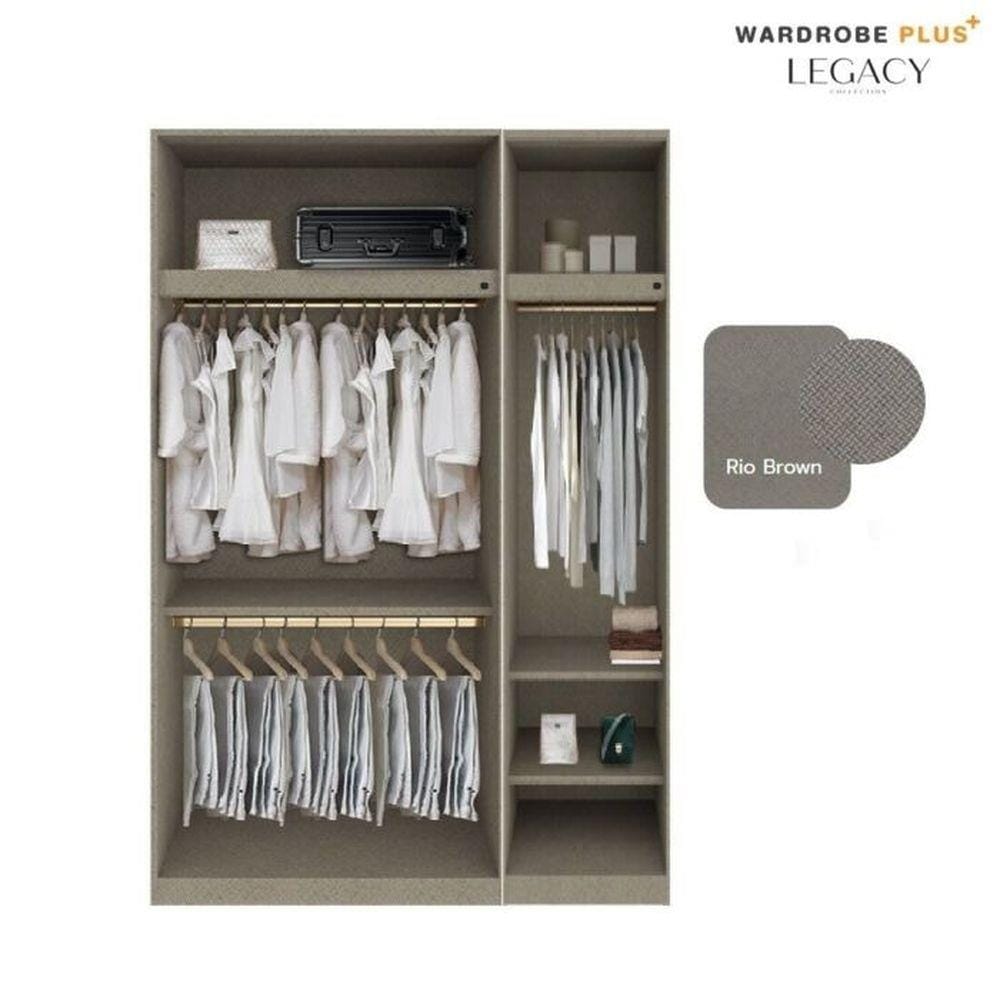 ตู้เสื้อผ้า 3 บานเปิด SB BUILT IN WARDROBE PLUS 59062866 150 ซม. สีเทา