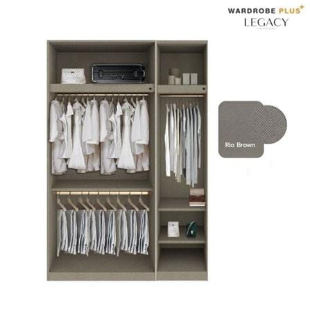ตู้เสื้อผ้า 3 บานเปิด SB BUILT IN WARDROBE PLUS 59062866 150 ซม. สีเทา_1