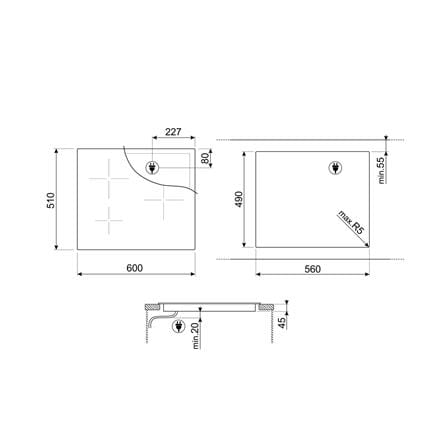เตาฝัง+เครื่องดูดควัน SMEG SI7633B1+KBT9L4VN_7