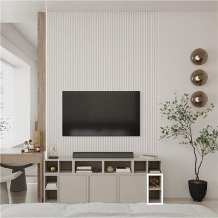 ตู้เตี้ยบานโล่ง SB FURNITURE VENTO 19240071 20 ซม. สีครีม_3