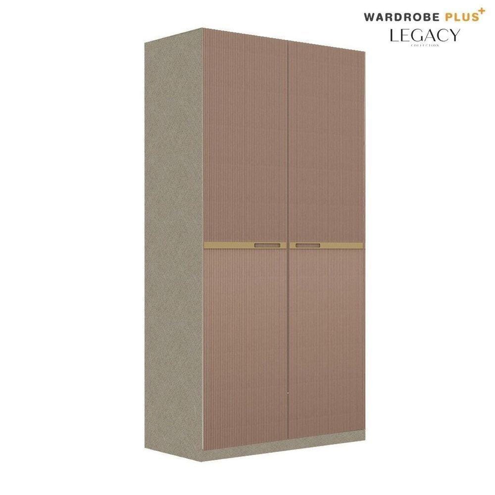 ตู้เสื้อผ้า 2 บานเปิด SB BUILT IN WARDROBE PLUS 59062808 100 ซม. สีวอลนัท