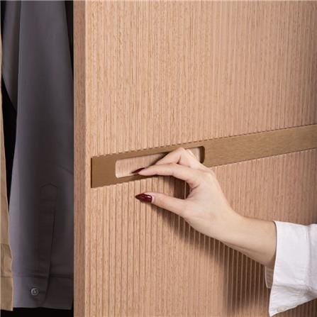 ตู้เสื้อผ้า 4 บานเปิด SB BUILT IN WARDROBE PLUS 59062810 200 ซม. สีวอลนัท_2
