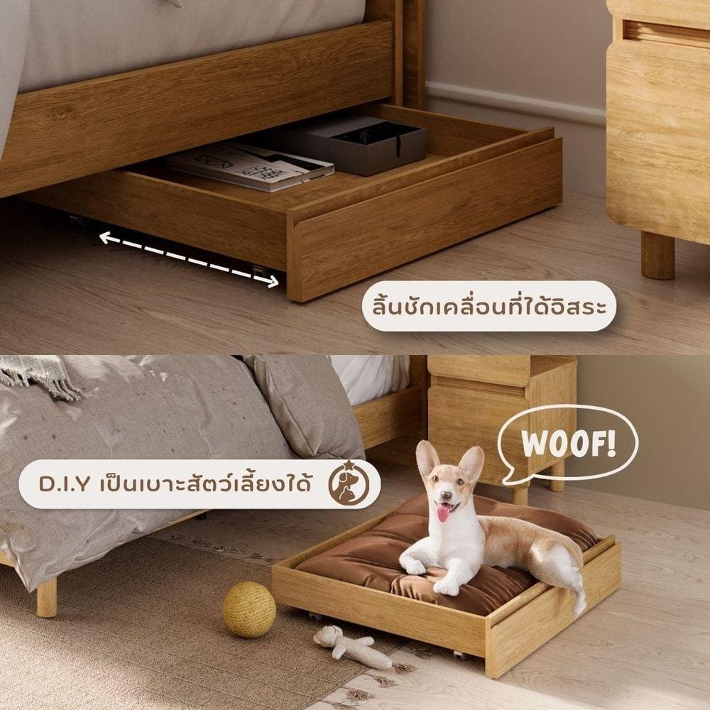 ชุดห้องนอน 3.5 ฟุต SB FURNITURE SKIFT 59063326 สีไม้อ่อน