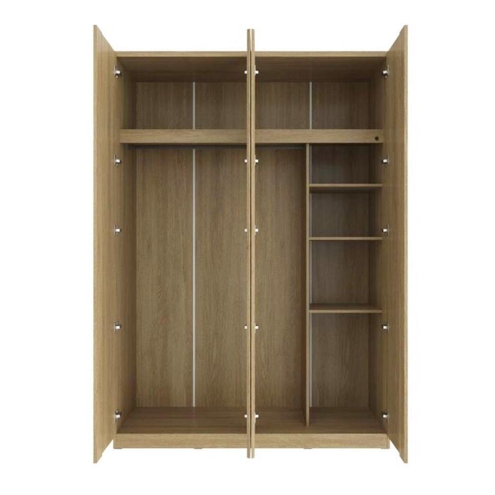 ตู้เสื้อผ้า 4 บานเปิด SB FURNITURE SKIFT 19240775 160 ซม. สีน้ำตาล