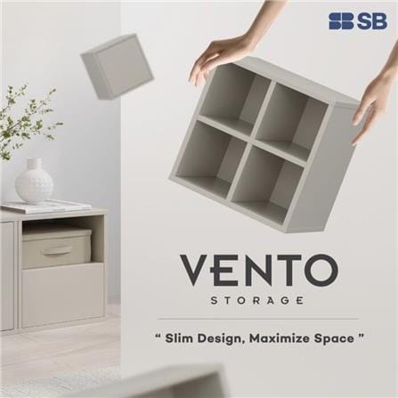 ตู้เตี้ยบานโล่ง SB FURNITURE VENTO 19240066 40 ซม. สีครีม_4