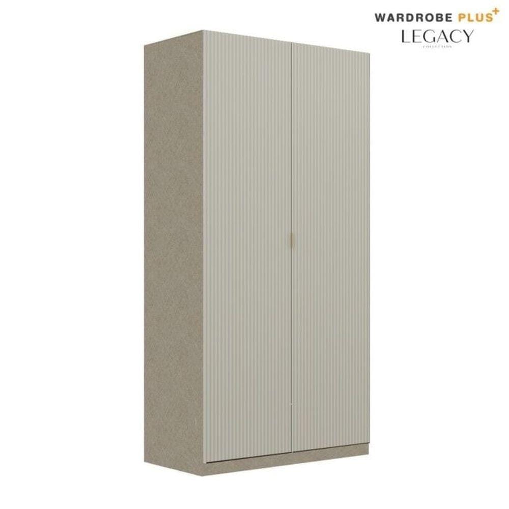 ตู้เสื้อผ้า 2 บานเปิด SB BUILT IN WARDROBE PLUS 59062799 100 ซม. สีเทา