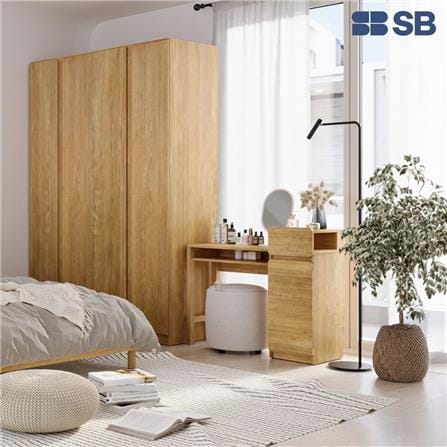 ชุดห้องนอน 6 ฟุต SB FURNITURE SKIFT 59063322 สีไม้อ่อน_7