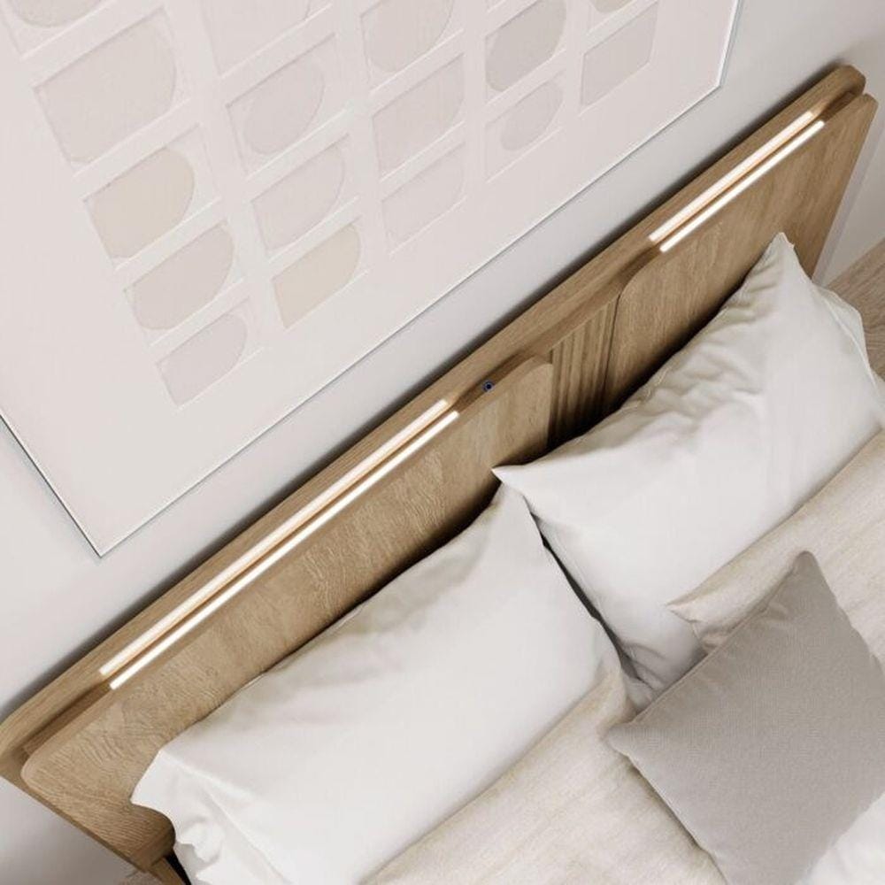 เตียง 6 ฟุต SB FURNITURE FURNITURE SKIFT 19240771 สีโอ๊ค