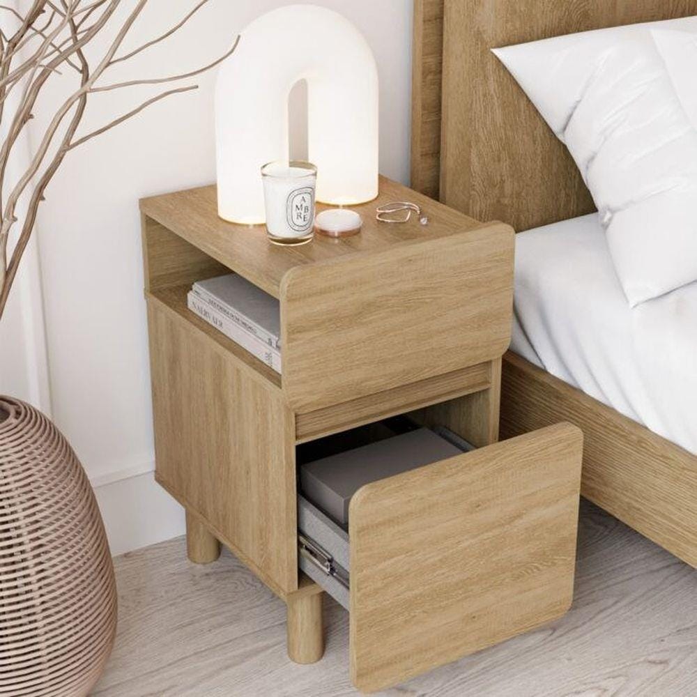 ตู้ข้างเตียง SB FURNITURE SKIFT 19240772 35 ซม. สีไม้อ่อน
