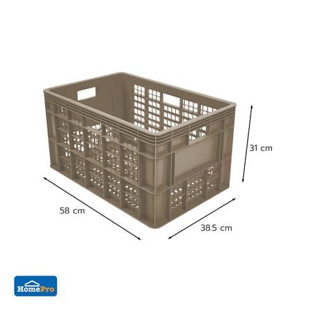 ลังพลาสติกโปร่ง STACKO AG112 HAKO 38.5x58x31 ซม. สีเบจ_4