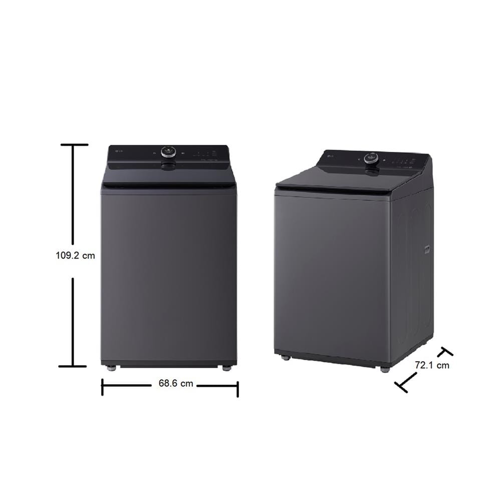 เครื่องซักผ้าฝาบน LG TX2724ST5J 24 กก. 900 RPM อินเวอร์เตอร์ สีดำ
