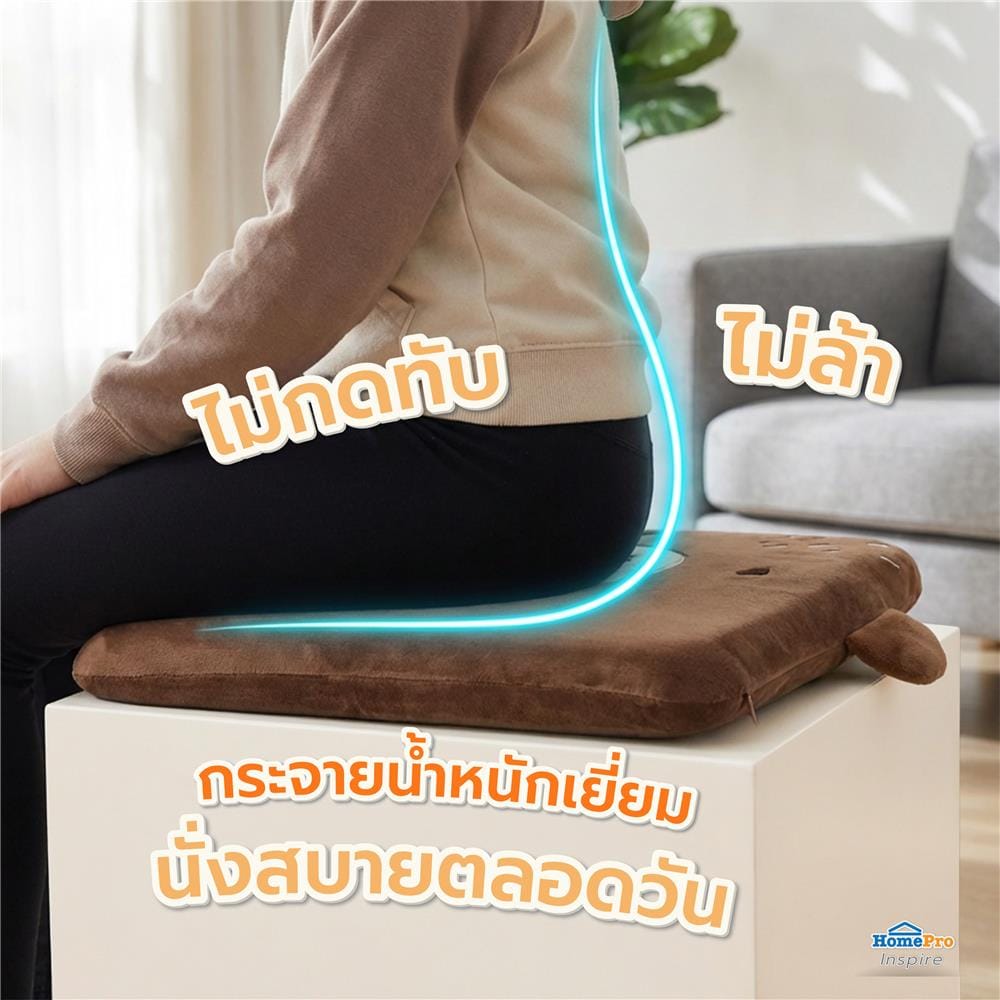 เบาะรองนั่ง SNAZZ LITTLE-B 15X15 นิ้ว สีน้ำตาล