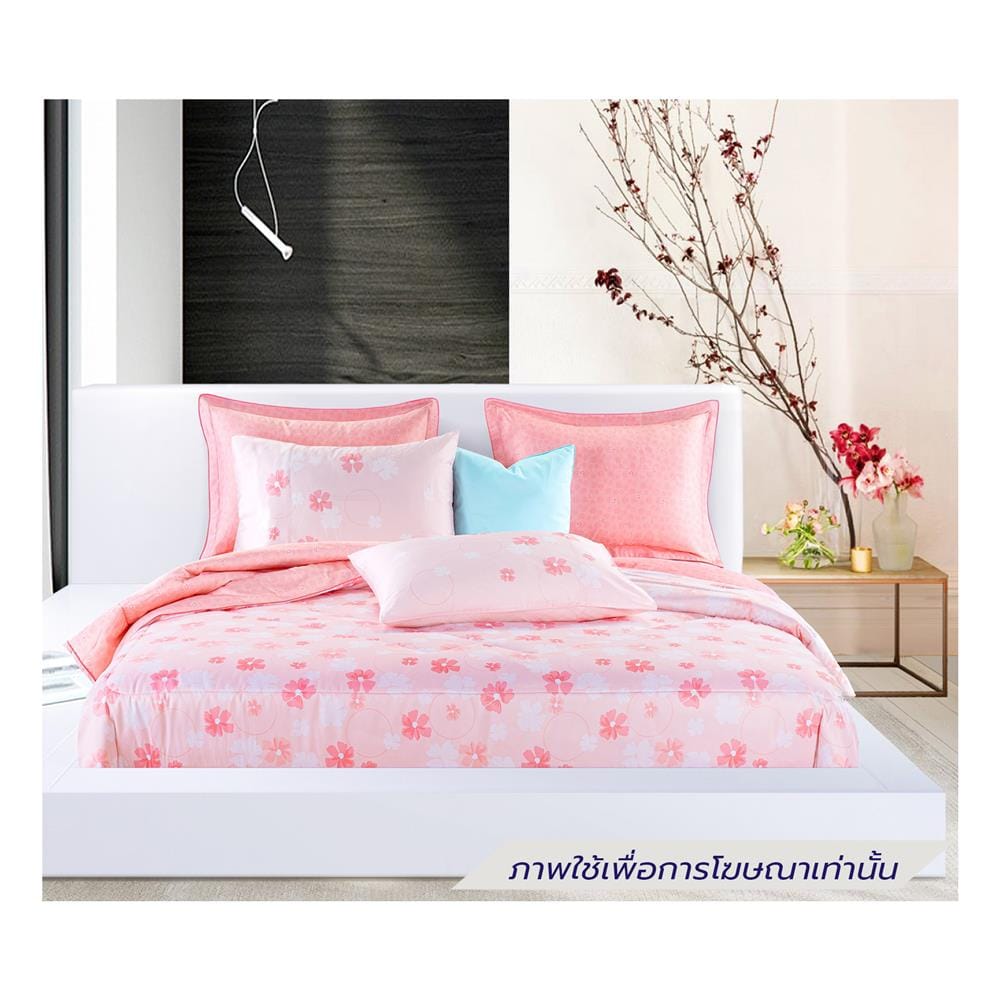 ชุดผ้าปูที่นอน 5 ฟุต (ชุด 6 ชิ้น) SANTAS COTTON USA SWEET PEA PI