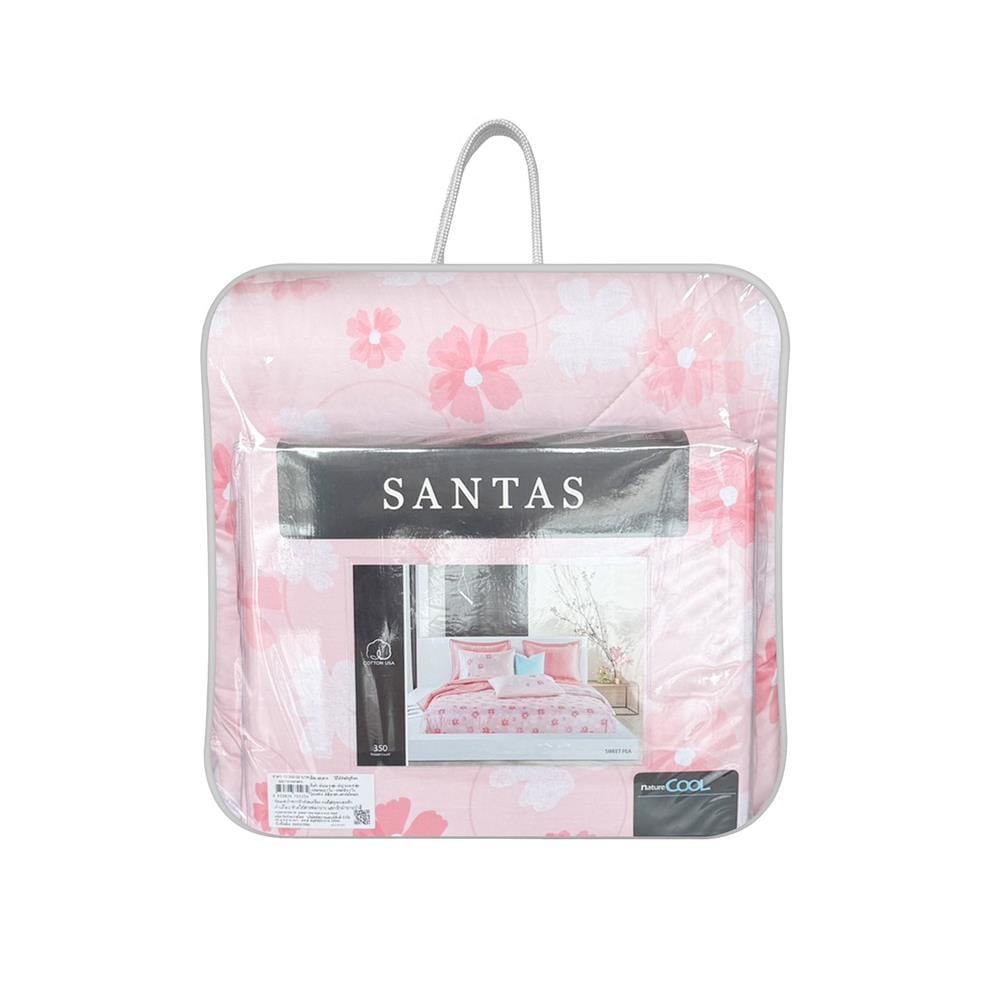 ชุดผ้าปูที่นอน 5 ฟุต (ชุด 6 ชิ้น) SANTAS COTTON USA SWEET PEA PI