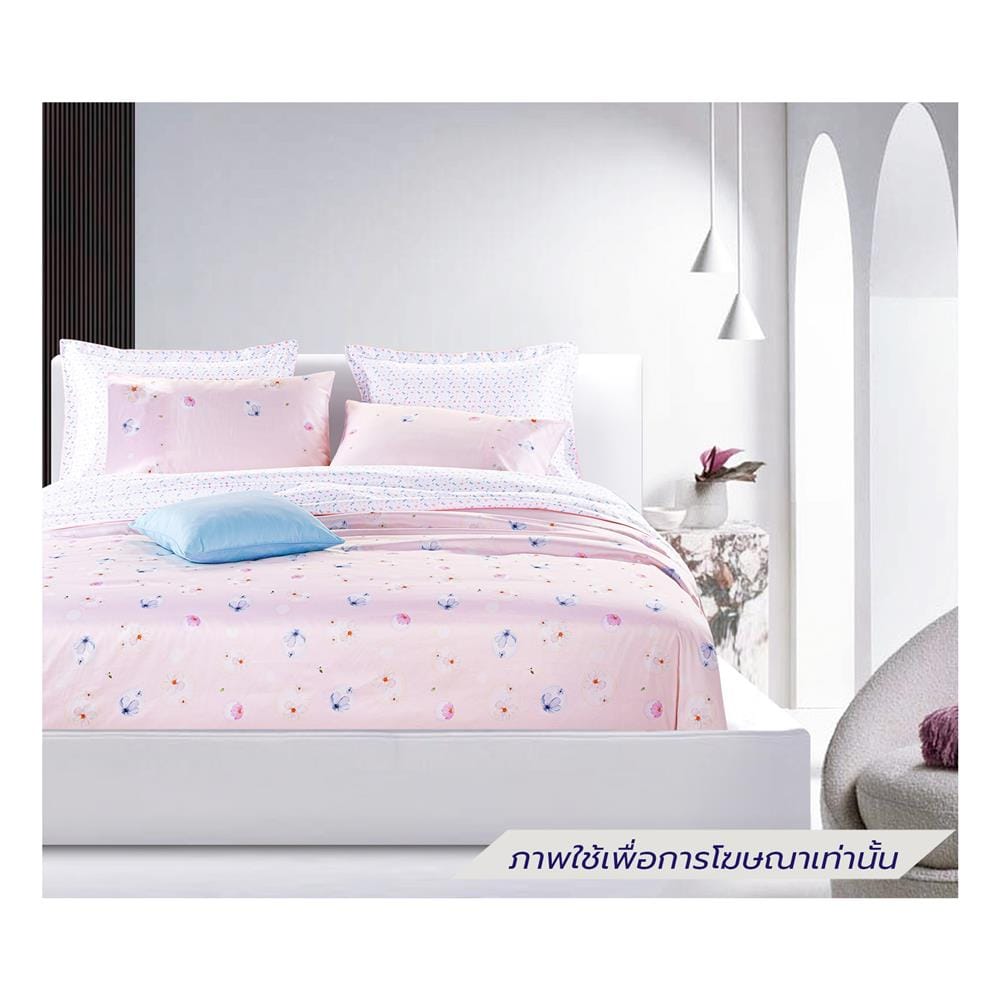 ชุดผ้าปูที่นอน 6 ฟุต (ชุด 7 ชิ้น) SANTAS COTTON USA ROBELIA OS