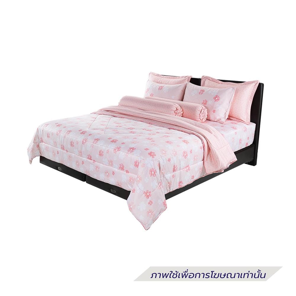 ชุดผ้าปูที่นอน 6 ฟุต (ชุด 6 ชิ้น) SANTAS COTTON USA SWEET PEA PI