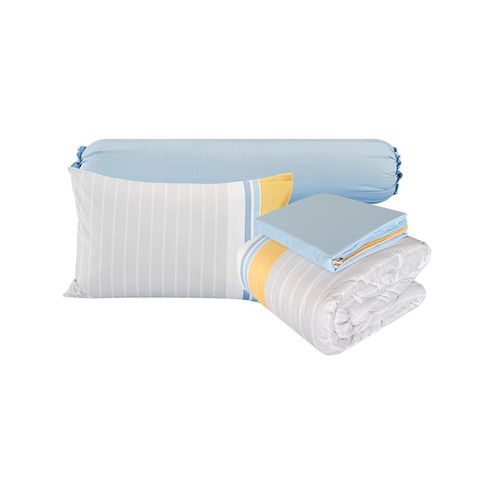 ชุดผ้าปูที่นอน 3.5 ฟุต (ชุด 5 ชิ้น) SANTAS COTTON USA JOYBLOOM GR