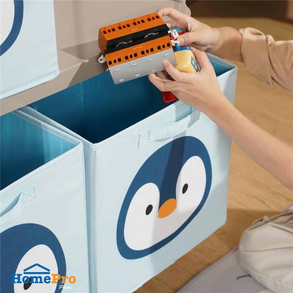 กล่องผ้าพับ STACKO LITTLE-P 33x38x33 ซม. สีฟ้า