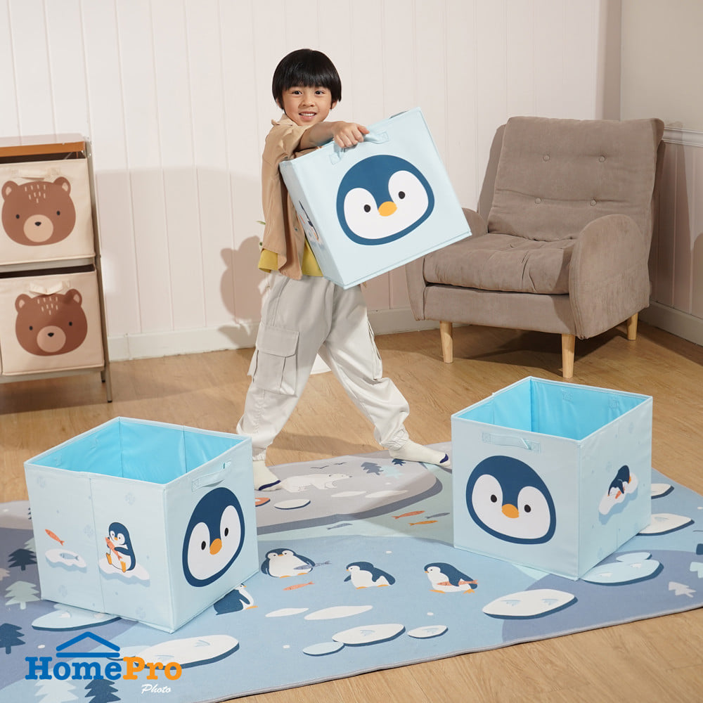 กล่องผ้าพับ STACKO LITTLE-P 33x38x33 ซม. สีฟ้า