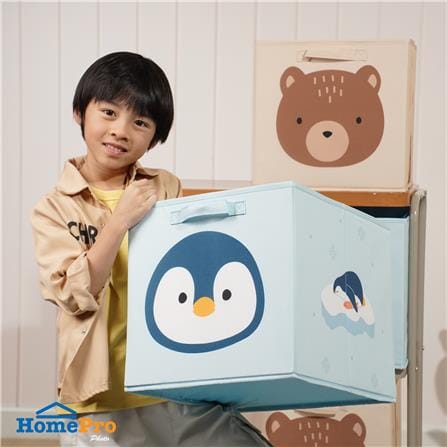 กล่องผ้าพับ STACKO LITTLE-P 33x38x33 ซม. สีฟ้า_5