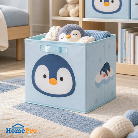 กล่องผ้าพับ STACKO LITTLE-P 33x38x33 ซม. สีฟ้า