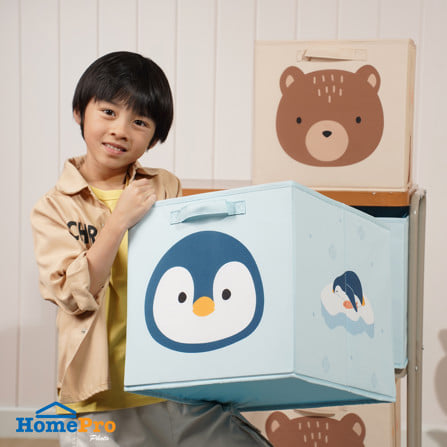 กล่องผ้าพับ STACKO LITTLE-P 33x38x33 ซม. สีฟ้า_6