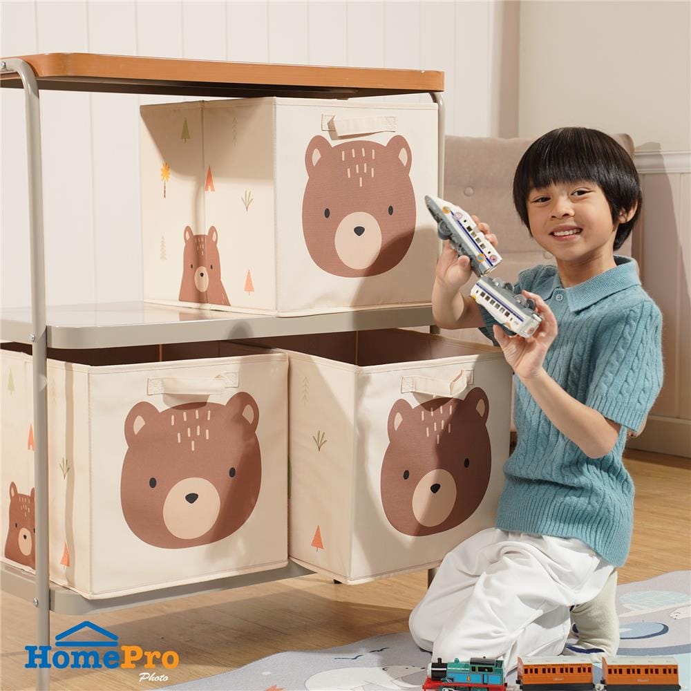 กล่องผ้าพับ STACKO LITTLE-B 33x38x33 ซม. สีน้ำตาล