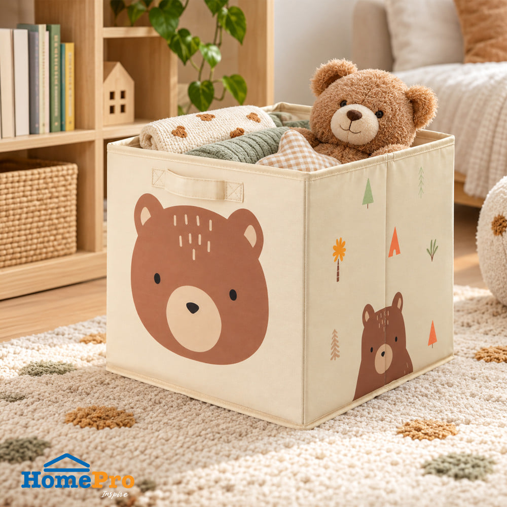กล่องผ้าพับ STACKO LITTLE-B 33x38x33 ซม. สีน้ำตาล
