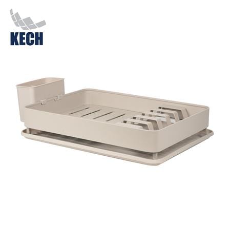 ชั้นคว่ำจานอะลูมิเนียม 1 ชั้น พร้อมถาดรองน้ำ KECH LEGACY สีเบจ_0